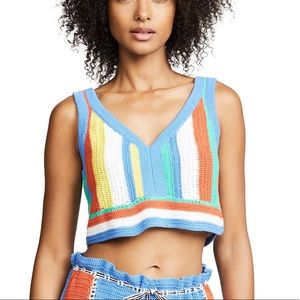 DIANE VON FURSTENBERG
Crochet Beach Top In Hydrangea Multi SZ M